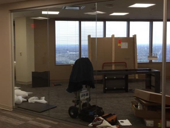 Office window tinting before