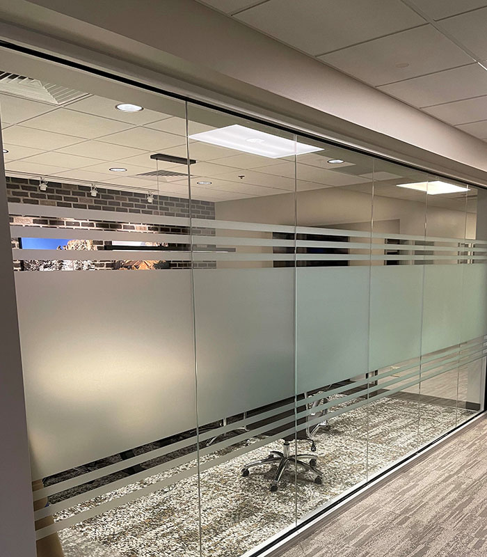 Conference meeting room after tinting service