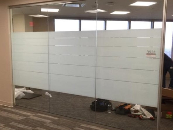 Office window tinting after