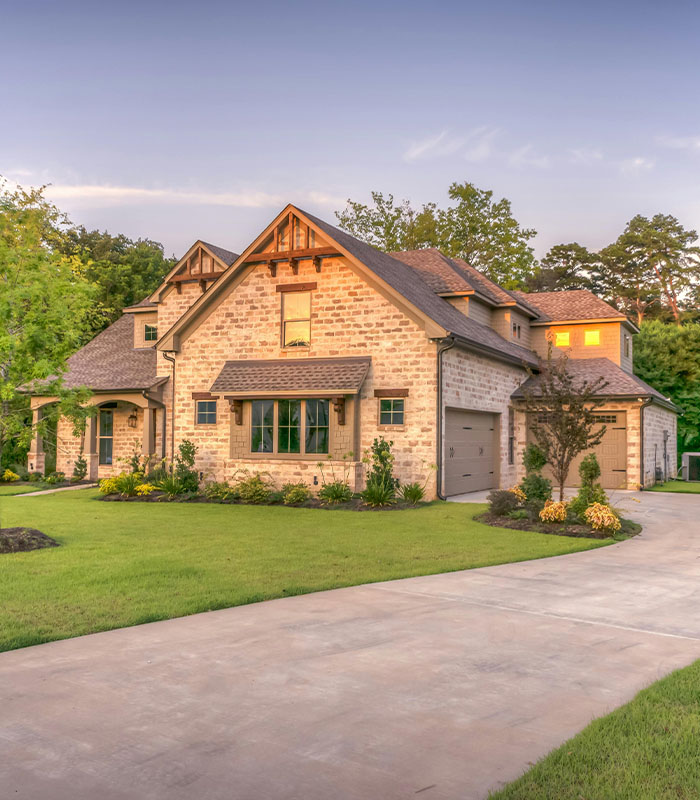 Front view of beautiful cleaned house